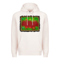 Pale Pink christmas lights background Premium Hoodie - AdoDesignShop