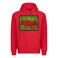 Red christmas lights background Premium Hoodie - AdoDesignShop