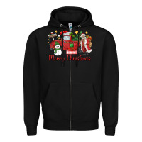 Black merry christmas truck Zipper Hoodie - MaliasSmallBusiness