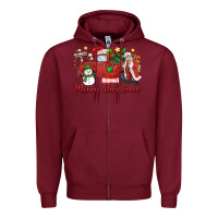 Merry Christmas Truck Zipper Hoodie | Teevron
