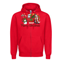 Red merry christmas truck Zipper Hoodie - MaliasSmallBusiness
