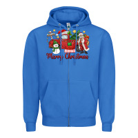 True Royal merry christmas truck Zipper Hoodie - MaliasSmallBusiness