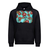 Foreset Green red roses with leopard background Urban Hoodie - LillyAllenDesigns