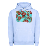 Pigment Grape Ice red roses with leopard background Urban Hoodie - LillyAllenDesigns