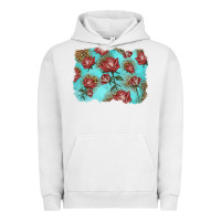 Pigment Lunar Rock red roses with leopard background Urban Hoodie - LillyAllenDesigns