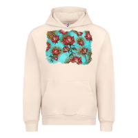 Sandshell red roses with leopard background Urban Hoodie - LillyAllenDesigns