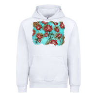 White red roses with leopard background Urban Hoodie - LillyAllenDesigns