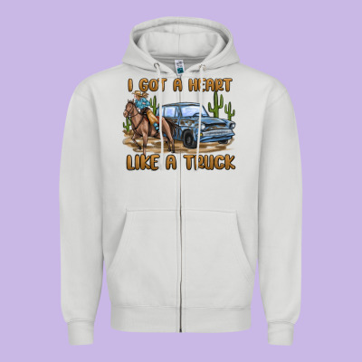 Zipper Hoodie i got a heart like a truck
