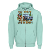 Seafoam i got a heart like a truck Zipper Hoodie - MaliasSmallBusiness