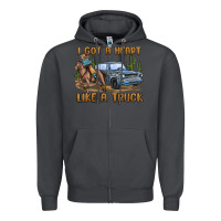 Smoke i got a heart like a truck Zipper Hoodie - MaliasSmallBusiness