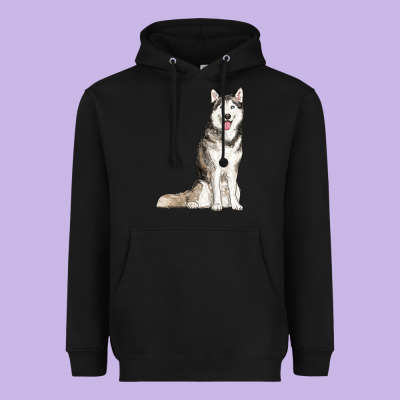 Husky Heavyweight Hoodie Designed By Ranaportraitstore