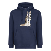 Navy husky Heavyweight Hoodie - RanaPortraitStore
