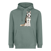 Sage husky Heavyweight Hoodie - RanaPortraitStore