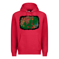 Cardinal green buffalo plaid christmas background Premium Hoodie - AdoDesignShop