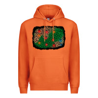 Carrot green buffalo plaid christmas background Premium Hoodie - AdoDesignShop