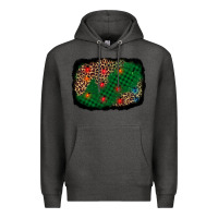 Charcoal Heather green buffalo plaid christmas background Premium Hoodie - AdoDesignShop