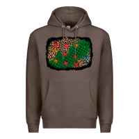 Coffee green buffalo plaid christmas background Premium Hoodie - AdoDesignShop