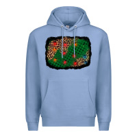 Colony Blue green buffalo plaid christmas background Premium Hoodie - AdoDesignShop