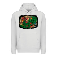 Dove Grey green buffalo plaid christmas background Premium Hoodie - AdoDesignShop