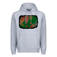 Heather Grey green buffalo plaid christmas background Premium Hoodie - AdoDesignShop