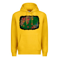 Lemon green buffalo plaid christmas background Premium Hoodie - AdoDesignShop