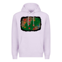 Lilac green buffalo plaid christmas background Premium Hoodie - AdoDesignShop