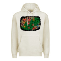 Oatmeal Heather green buffalo plaid christmas background Premium Hoodie - AdoDesignShop