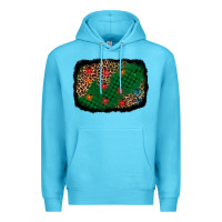 Ocean Blue green buffalo plaid christmas background Premium Hoodie - AdoDesignShop
