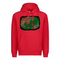 Red green buffalo plaid christmas background Premium Hoodie - AdoDesignShop