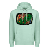 Seafoam green buffalo plaid christmas background Premium Hoodie - AdoDesignShop