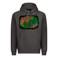 Smoke green buffalo plaid christmas background Premium Hoodie - AdoDesignShop