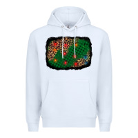 White green buffalo plaid christmas background Premium Hoodie - AdoDesignShop