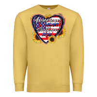 Antique Gold American heart southern soul Premium Sweatshirt - CowGirlArtShop