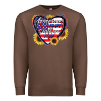 Chestnut American heart southern soul Premium Sweatshirt - CowGirlArtShop