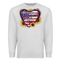 Dove Grey American heart southern soul Premium Sweatshirt - CowGirlArtShop