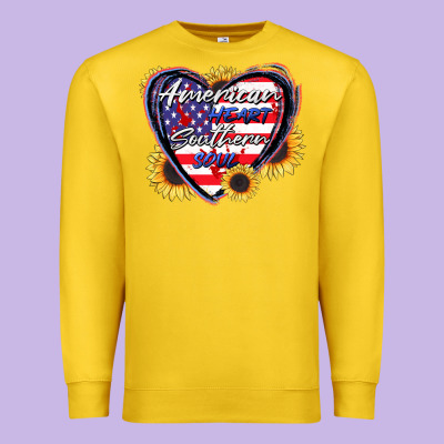 American Heart Southern Soul Premium Sweatshirt Designed By Cowgirlartshop