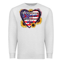 Oatmeal Heather American heart southern soul Premium Sweatshirt - CowGirlArtShop