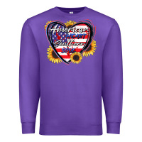 Purple American heart southern soul Premium Sweatshirt - CowGirlArtShop