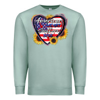 Seafoam American heart southern soul Premium Sweatshirt - CowGirlArtShop