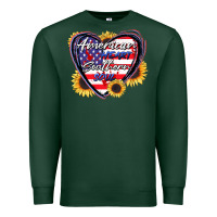 Sports Green American heart southern soul Premium Sweatshirt - CowGirlArtShop