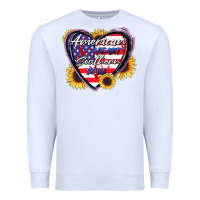 White American heart southern soul Premium Sweatshirt - CowGirlArtShop