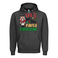 Charcoal Heather lets get this party crackin Zipper Hoodie - MaliasSmallBusiness