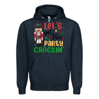 Navy lets get this party crackin Zipper Hoodie - MaliasSmallBusiness