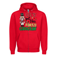 Red lets get this party crackin Zipper Hoodie - MaliasSmallBusiness