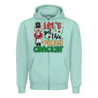 Seafoam lets get this party crackin Zipper Hoodie - MaliasSmallBusiness