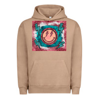 Pigment Burro western lightning bolt smiling face turquoise Urban Hoodie - BarkalooDesign