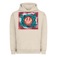 Pigment French Oak western lightning bolt smiling face turquoise Urban Hoodie - BarkalooDesign