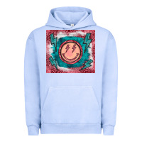 Pigment Grape Ice western lightning bolt smiling face turquoise Urban Hoodie - BarkalooDesign
