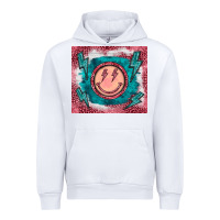White western lightning bolt smiling face turquoise Urban Hoodie - BarkalooDesign