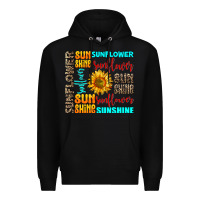 Black sunflower sunshine Premium Hoodie - AdoDesignShop